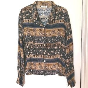 Vintage Silk Shirt L